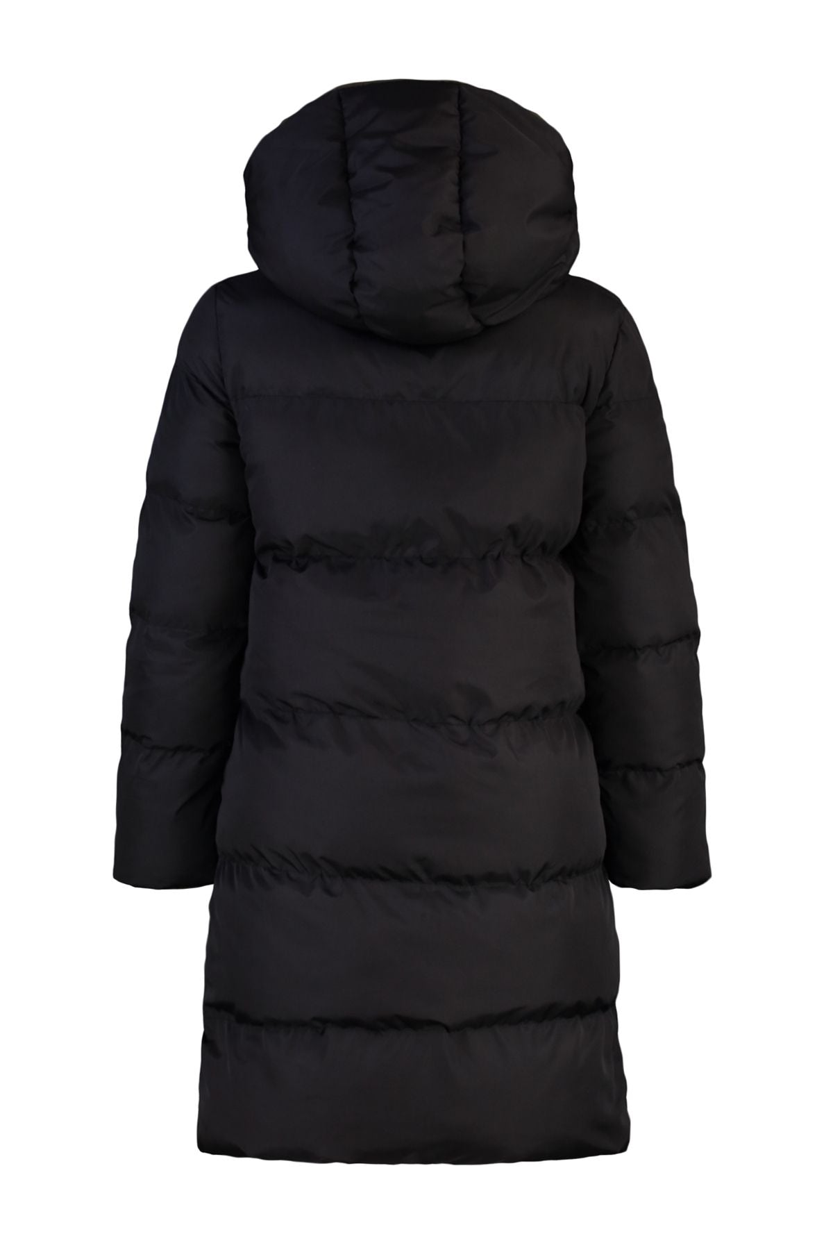 Double Sided Hooded Black-Beige Long Puffer Anorak Coat - Water Repellent Twoaw23Mo00052