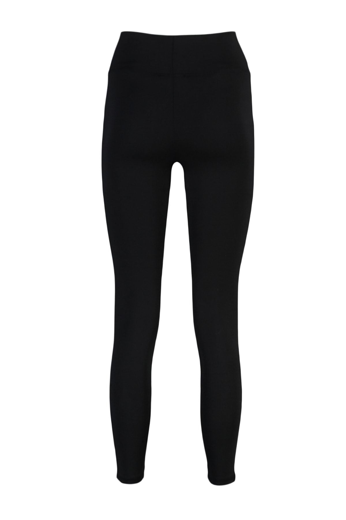 Black Wide Waist Elastic Extra Recovery Full Length Knitted Sports Tights TWOAW21TA0029