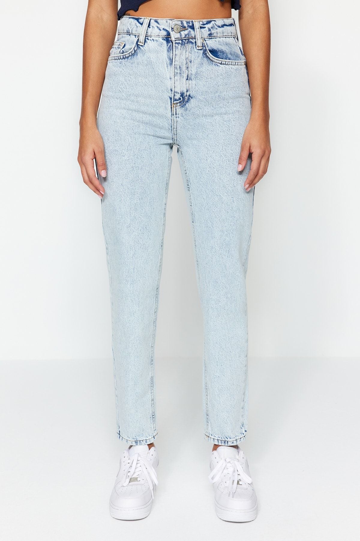 Blue High Bel Mom Jeans TWOSS23JE00085