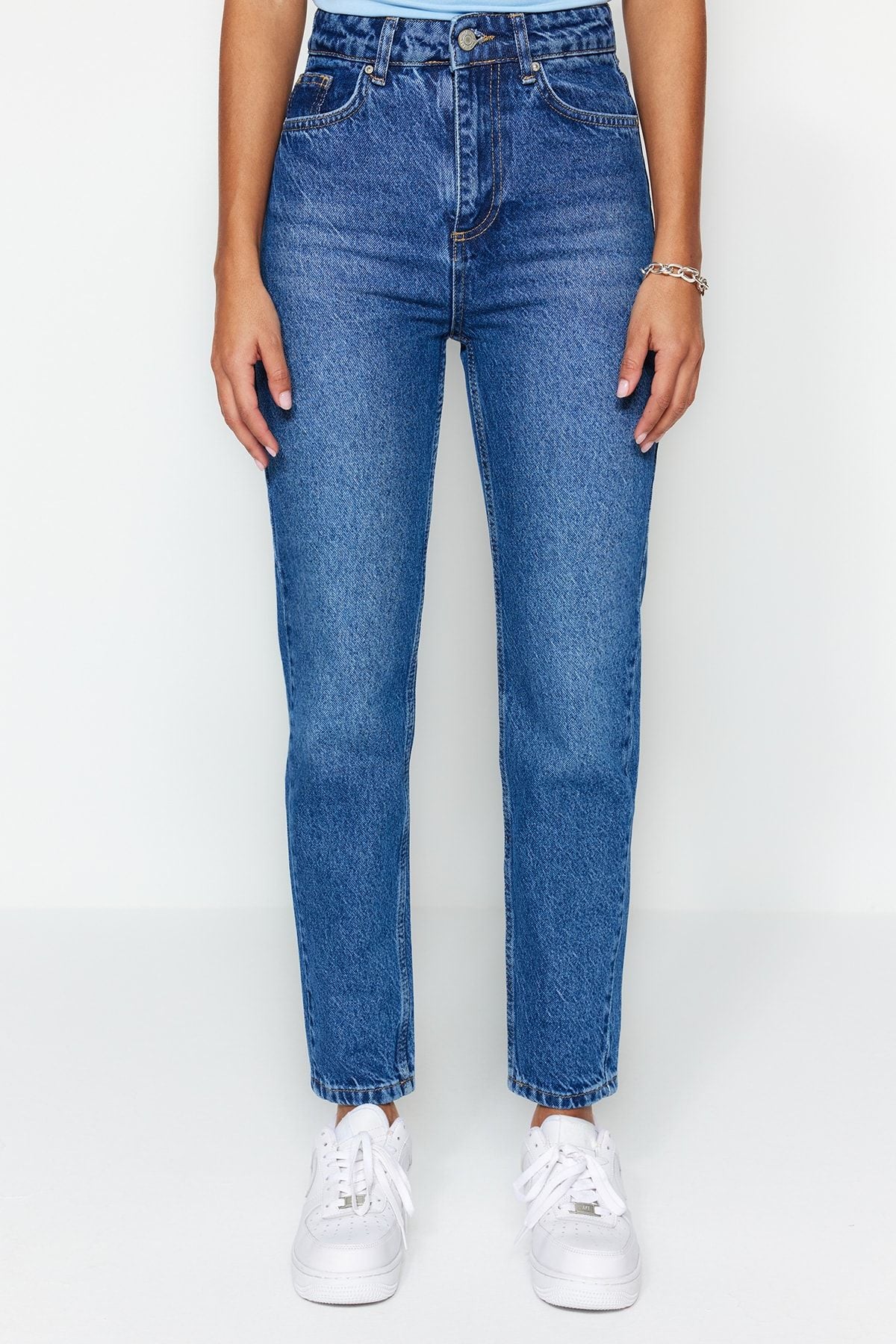 Blue High Bel Mom Jeans TWOSS23JE00085