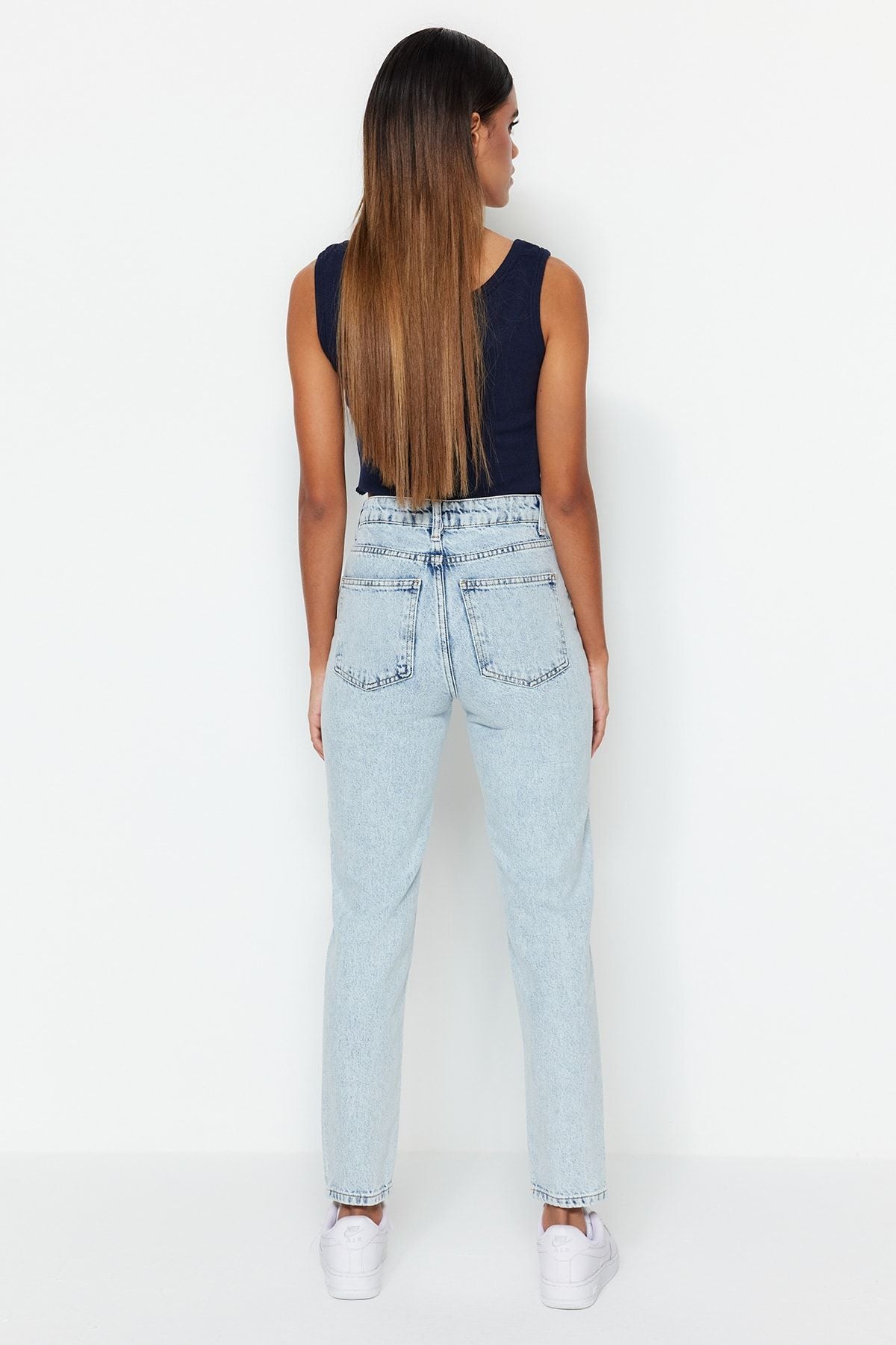 Blue High Bel Mom Jeans TWOSS23JE00085