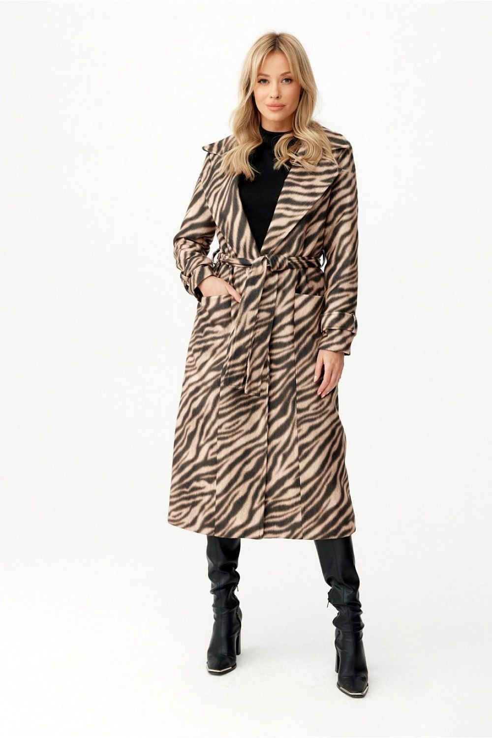 Jacketa zebra print midi